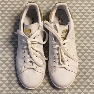 White & Gold Stan Smith Adidas